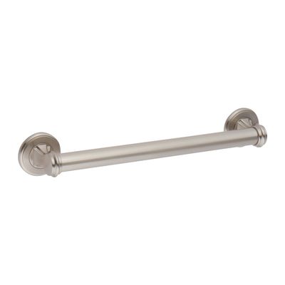 Ginger Grab Bar for Bathroom (18-Inch) Solid Brass Safety Bathtub and Shower Handle for Seniors, Satin Nickel