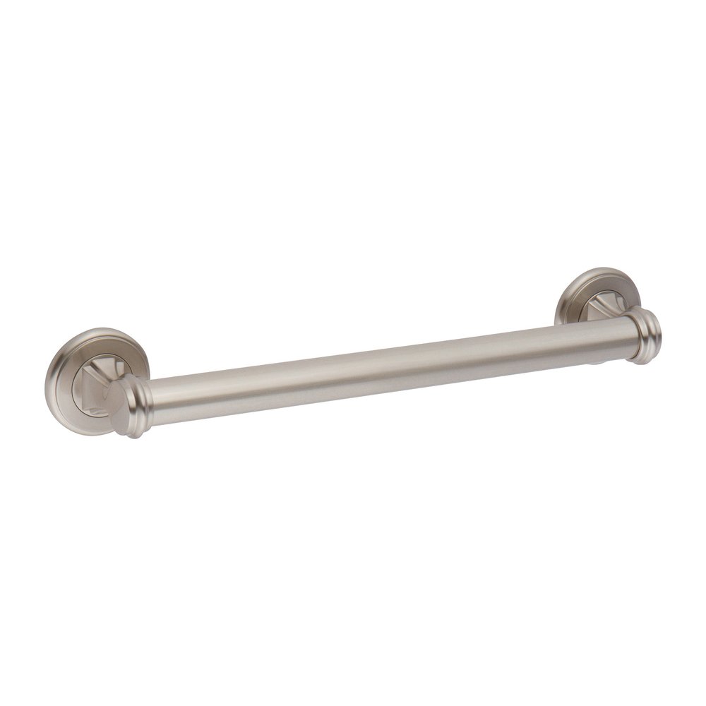 Ginger Grab Bar for Bathroom (18-Inch) Solid Brass Safety Bathtub and Shower Handle for Seniors, Satin Nickel