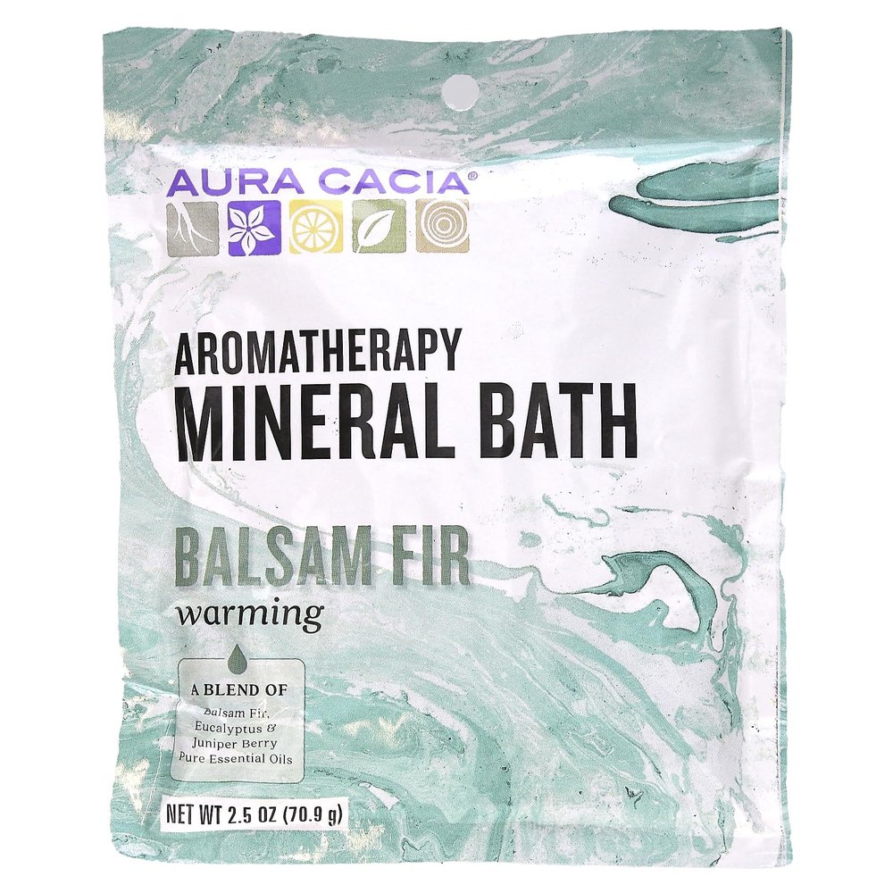 Aura Cacia Mineral Bath, Warming Balsam Fir, 2.5 Ounce