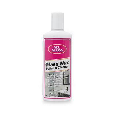 Gel-Gloss No Streak Glass Wax | Professional-Grade Silicon Wax Formulation | Removes Water Spots, Hard Water, & Light Calcium Buildup | Protective Coating Reduces Water Spots & Calcium Buildup, 8 oz.