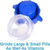 Apex Pill Crusher, Pil Pulverizer and Grinder, Medicine Crusher and Pulverizer for Large, Small Medications, Tablets, & Vitamins, Crushes Multiple Tablets to Fine Powder with Storage Area in Cap view 2