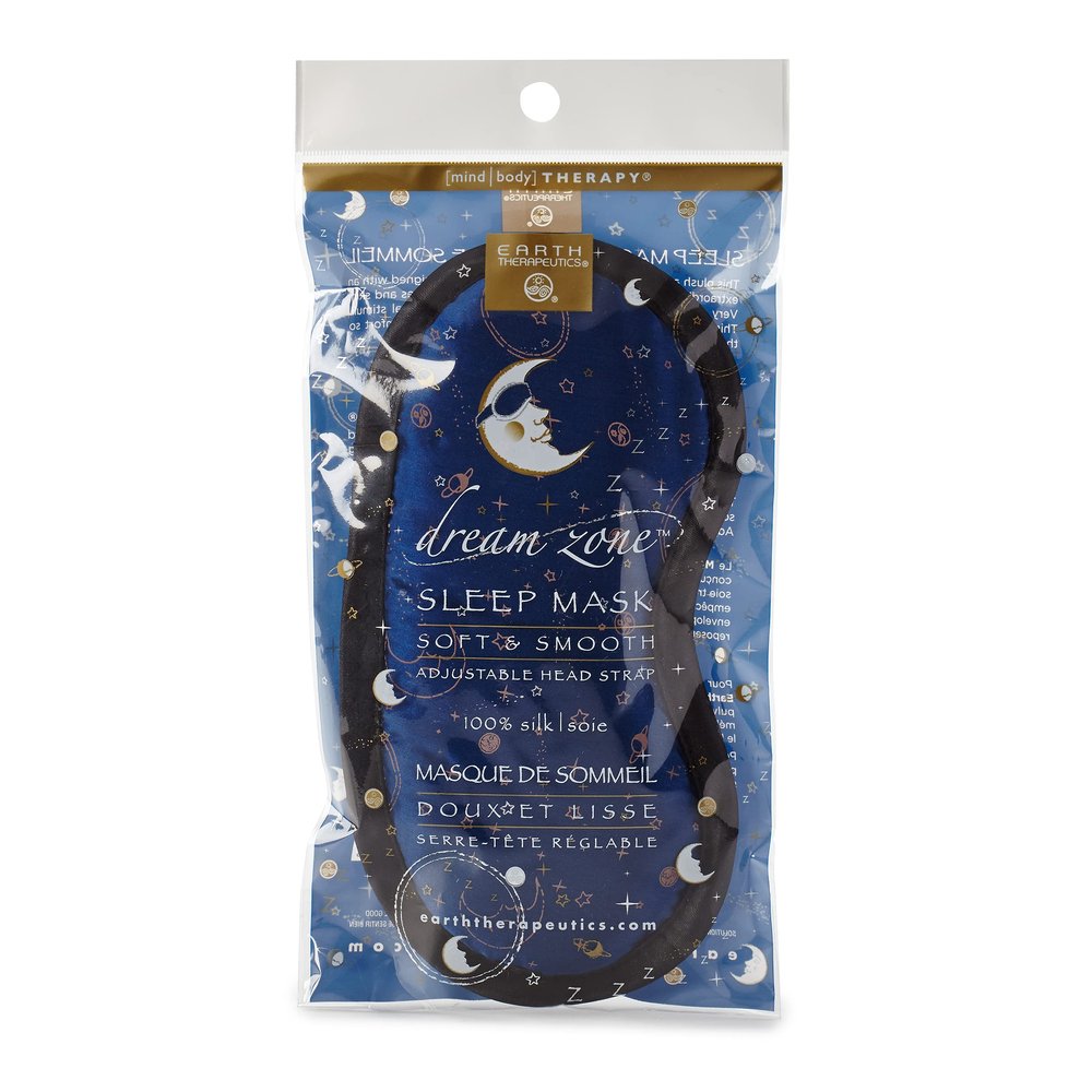 Earth Therapeutics Dream Zone Sleep Mask  Comfortable & Versatile  Soft & Plush Cushioning for Peaceful Slumber  Elastic Strap Adjusting