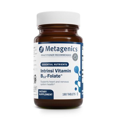 Metagenics Intrinsi Vitamin B12-Folate - with Methylcobalamin, L-5-MTHF & Intrinsic Factor - Supports Energy Metabolism, Nervous System & Heart Health - Non-GMO & Gluten-Free - 180 Tablets