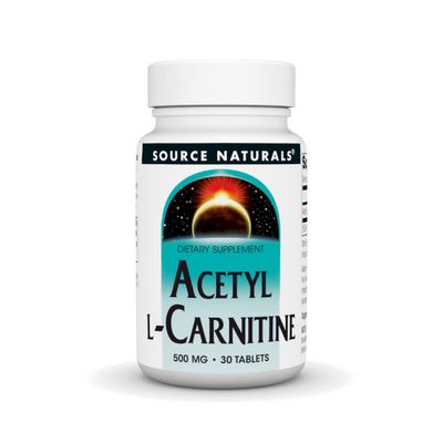 Source Naturals Acetyl L-Carnitine, 500mg, 30 Tablets
