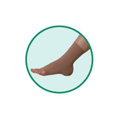 Varin Soft Anklet Seamless, Beige, Size 3, Medium, Compression 30-40 mmHg, Model 3512