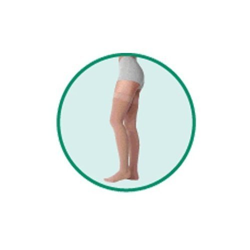 Varin Soft Full-Thigh Full Foot Stocking, Beige, Size 1, Extra Small, Compression 30-40 mmHg, 1 Pai