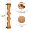 Body Back Wood Back Roller, Spine Stretcher & Aligner, Ma Roller, Back Cracker for Back Pain Relief and Muscle Recovery, Manual Back Massager, Wood Therapy Massage Tool (15 inch) view 3