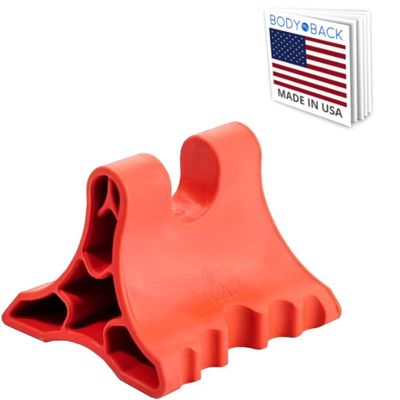 Body Back Davinci Tool (Red) -USA Made- Hard Rubber Neck Tension Relief & Pressure Point Massage Tool - Occipital Release Tool - Cervical Traction Device- Suboccipital Release Device - Neck Stretcher