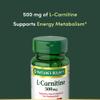 Nature's Bounty L-Carnitine, Supports Heart Health & Fat Metabolism, Amino Acid Supplement, 500 mg, 30 Tablets view 3