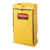 Rubbermaid FG618300 Vinyl Replacement Bag with Zipper for Cleaning Cart, 17.25" Length, 10.50" Width, 30.50" Height, Yellow view 1