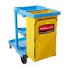 Rubbermaid FG618300 Vinyl Replacement Bag with Zipper for Cleaning Cart, 17.25" Length, 10.50" Width, 30.50" Height, Yellow view 2