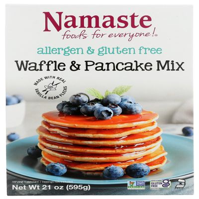 Namaste Foods Gluten Free Waffle & Pancake Mix, 21 oz (Pack of 6)
