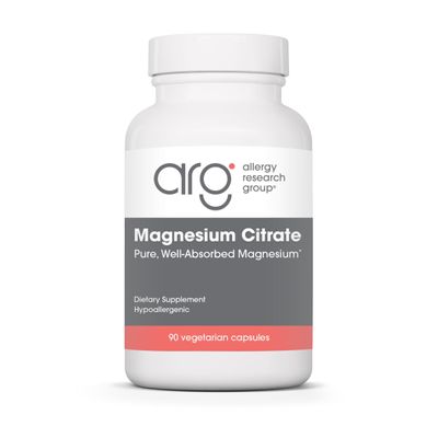 Allergy Research Group Magnesium Citrate - Supports Energy Levels, Bone Health & Stress Response - Delivers 170 mg Magnesium Citrate - Bioavailable - 90 Servings - 90 Capsules