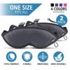 Lewis N. Clark Comfort Eye Mask + Sleep Aid to Block Light for Travel, Airplane, Hotel, Airport, Insomnia + Headache Relief with Adjustable Straps, 2 pack, Black view 2