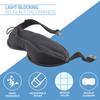 Lewis N. Clark Comfort Eye Mask + Sleep Aid to Block Light for Travel, Airplane, Hotel, Airport, Insomnia + Headache Relief with Adjustable Straps, 2 pack, Black view 4