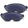 Lewis N. Clark Comfort Eye Mask + Sleep Aid to Block Light for Travel, Airplane, Hotel, Airport, Insomnia + Headache Relief with Adjustable Straps, 2 Pack, Blue view 1