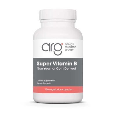 Allergy Research Group Super Vitamin B Supplement - B Vitamin Complex for Men & Women, with Vitamin B12 and B6, Vegetarian Capsules - 120 Count