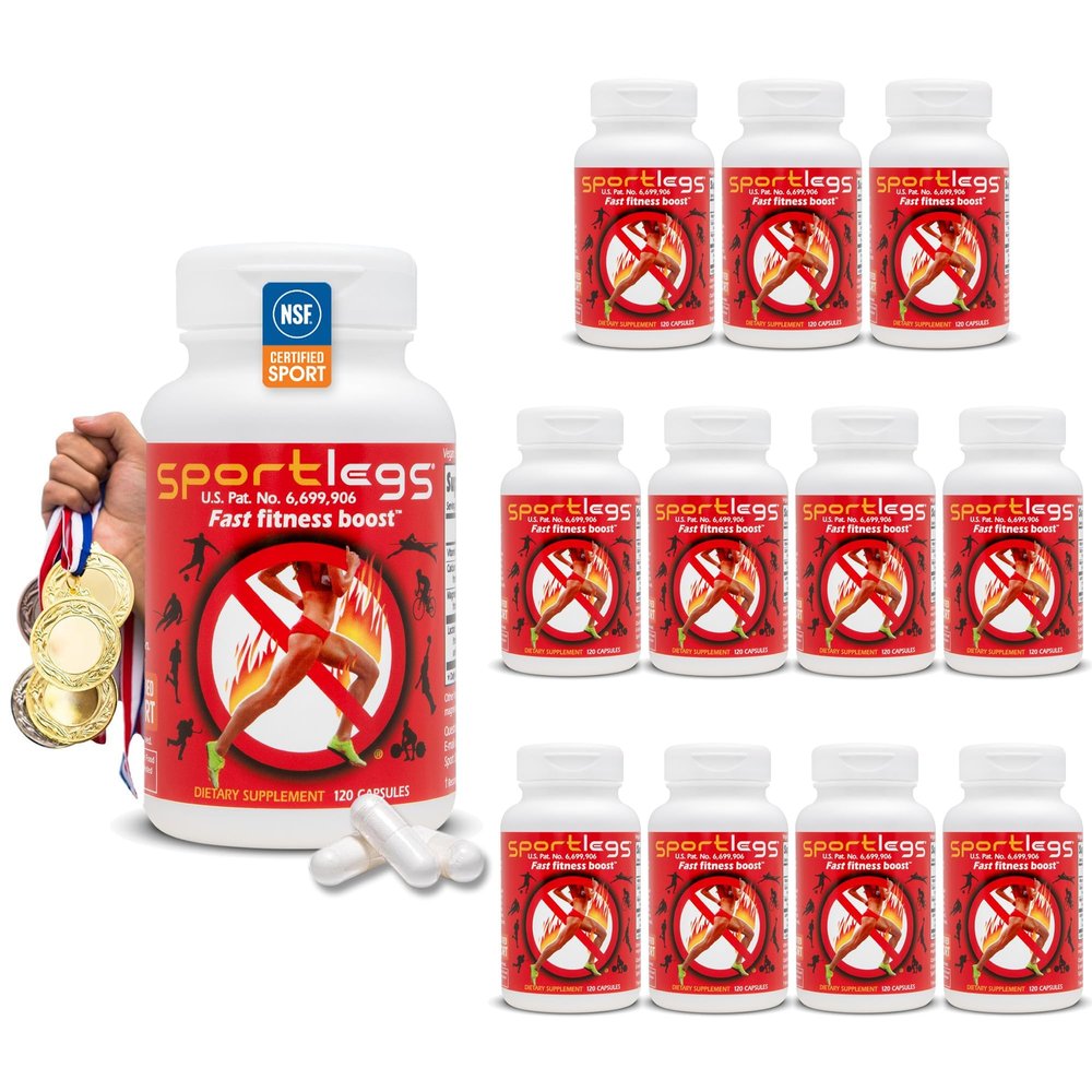 SPORTLEGS Lactate Fuel Pre-Workout Training Aid, 120 Count (Pack of 12)