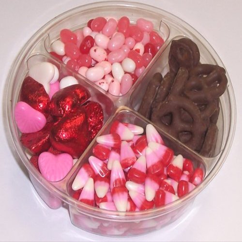 Scott's Cakes 4-Pack Cupid Corn, Deluxe Valentine Mix, Valentine Beans, & Dark Pretzels