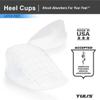 Tuli's Heavy Duty Gel Heel Cups, Cushion Insert for Shock Absorption, Plantar Fasciitis, Severs Disease and Heel Pain Relief, Made in USA, Small, 1 Pair view 3