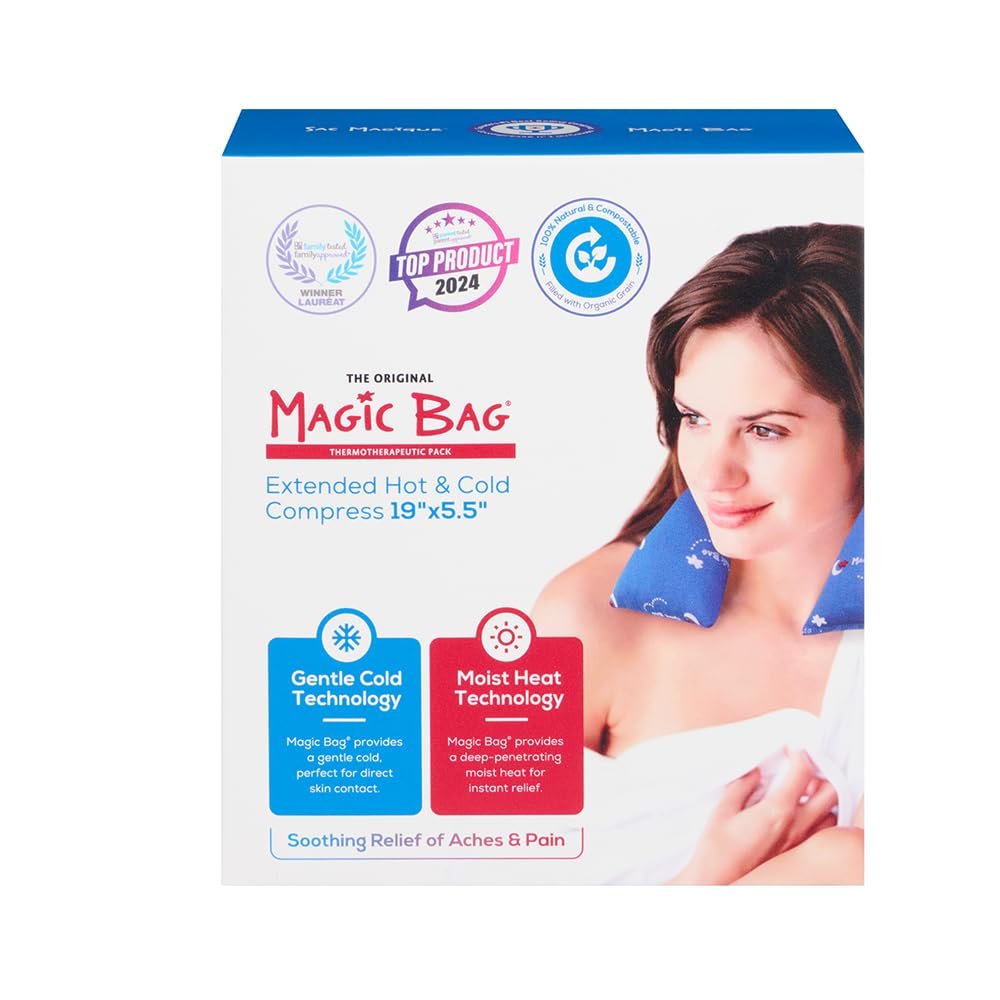 The Original Magic Bag Extended Compress, Hot/Cold Therapy for Stomach Pain Relief, Cordless Hot Cold Compress, 46 x 13.5 cm (18.1" X 5.3'')
