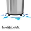 iTouchless Glide 18 Gallon Sensor Trash Can with Wheels and AbsorbX Odor Control System, Stainless Steel, 68 Liter Automatic Kitchen or Office Garbage Bin view 4