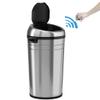 iTouchless 23 Gallon Touchless Sensor Trash Can with Odor Control System & Wheels, 87 Liter Commercial Size Automatic Garbage Bin, Brushed Stainless Steel view 2