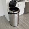 iTouchless 23 Gallon Touchless Sensor Trash Can with Odor Control System & Wheels, 87 Liter Commercial Size Automatic Garbage Bin, Brushed Stainless Steel view 3