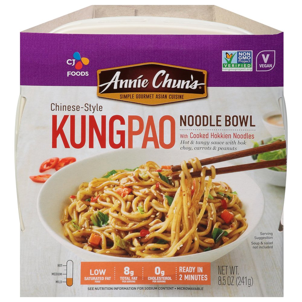 Annie Chun's Noodle Bowl, Chinese-Style Kung Pao, Vegan, Non-GMO, 8.5-oz (Pack of 6)