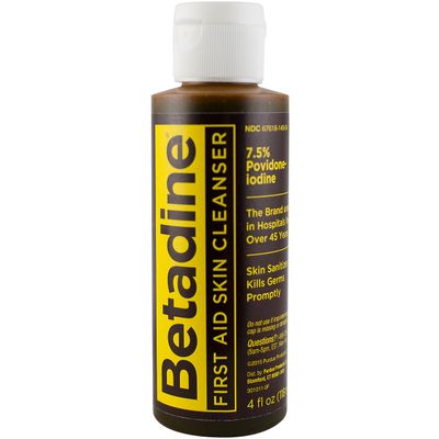 Betadine Skin Cleanser, 4 Ounces, Antiseptic Hand Wash
