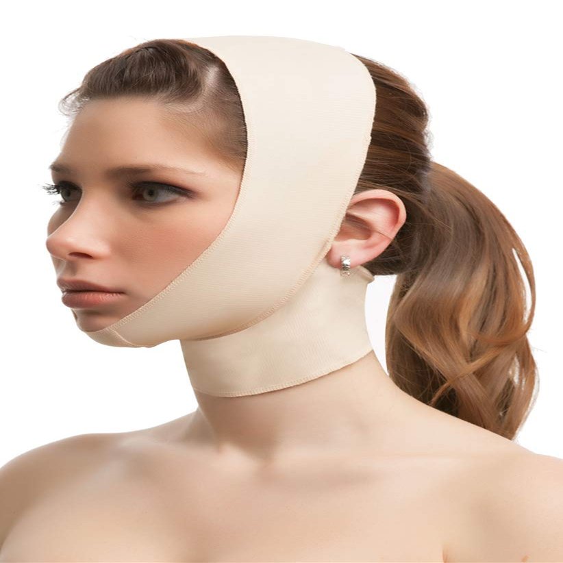 Isavela Unisex Chin Strap With Full Neck Support (FA03) (XS, Beige)