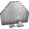 100 Silver Cotton Jewelry Bracelet Display Gift Boxes 3.75" view 1