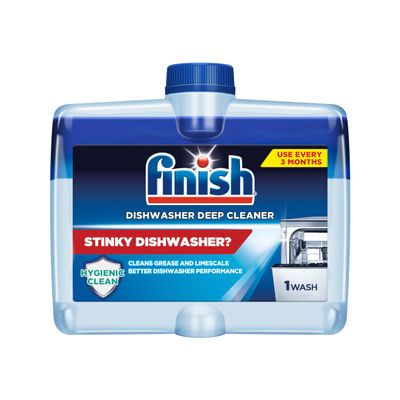 Finish Dishwasher Cleaner Liquid, Deep Cleans Hidden Grease & Limescale, Fights Odors & Maintains Performance, 3 Month Supply, 8.45oz, 1 Bottle