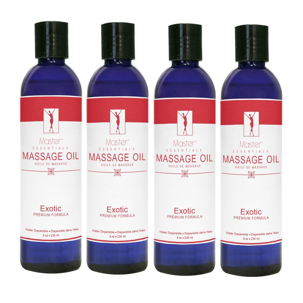 Master Massage SpaMaster Essentials Exotic Massage Oil, 8 oz. Pack of 4