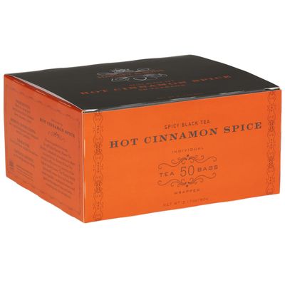 Harney and Sons Hot Cinnamon Spice, a Spicy Black Tea with Cinnamon, Orange Flavors & Sweet Clove - 50 Teabags