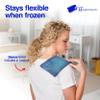 Flexible Reusable Gel Pack 6"x10" - Flexible Gel Packs for Neck, Wrist, Arm, Back and Shoulder Pain Relief - Versatile Hot or Cold Gel Packs for Injuries, Sore Muscles or Toothache Pain Relief, Blue view 2