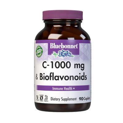 Bluebonnet Vitamin C 1000 mg Plus Bioflavonoids Caplets, 90 Count
