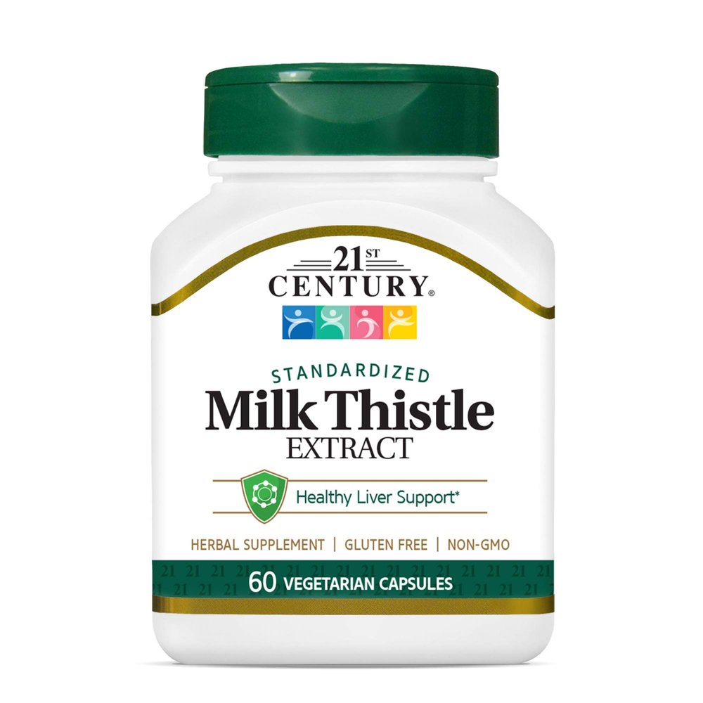 21st Century Vitamins Thistle Extract Veg Capsules, 60 Count (21338)