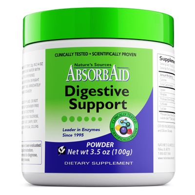 AbsorbAid Digestive Enzymes 100 Grams, Proven to Increase Vital Nutrient Absorption by up to 71%