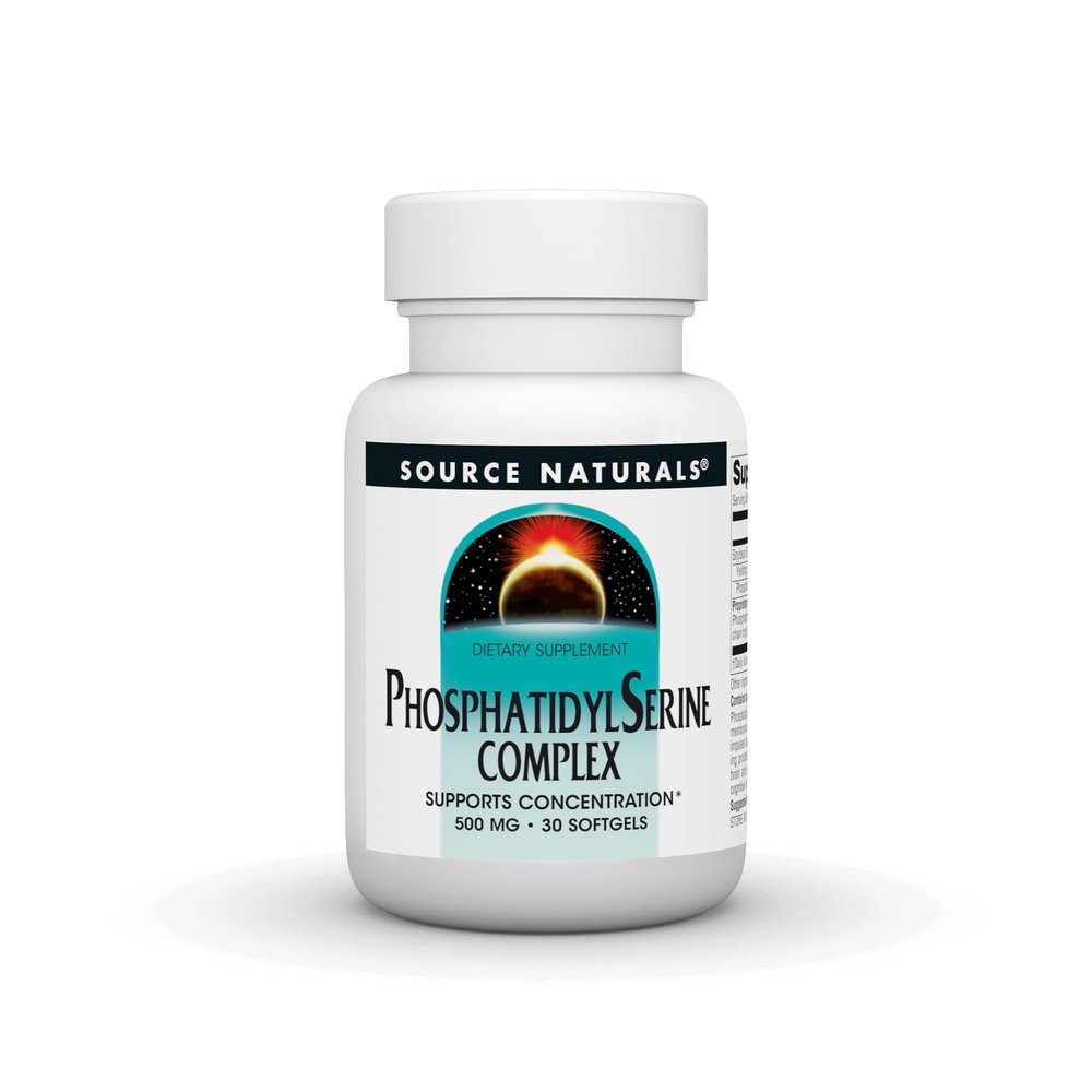 Source Naturals PhosPhatidyl SerinecomPlex Supports Concentration* 500mg- 30 Softgels