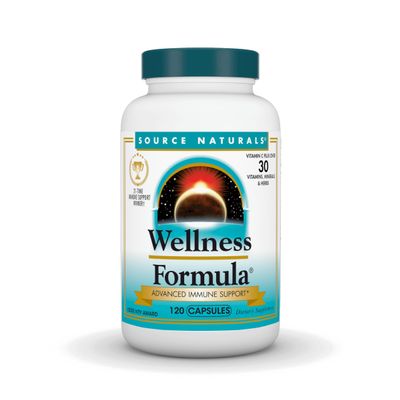 Source Naturals Wellness Formula Bio-Aligned Vitamins & Herbal Defense for Advanced Immune Support* - Dietary Supplement & Immunity Booster - 120 Capsules