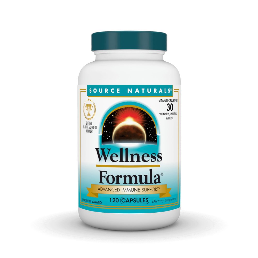Source Naturals Wellness Formula Bio-Aligned Vitamins & Herbal Defense for Advanced Immune Support* - Dietary Supplement & Immunity Booster - 120 Capsules