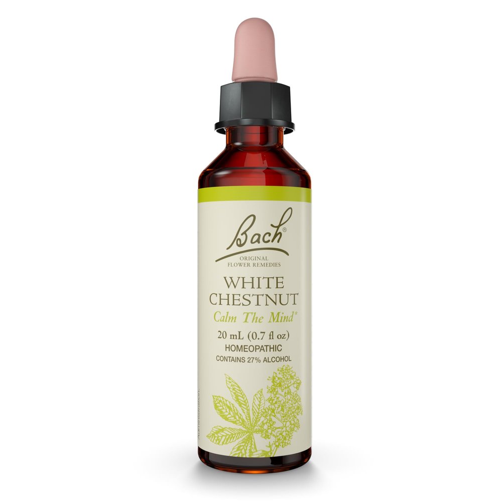 Bach Original Flower Remedies, White Chestnut - Calm The Mind - Natural Homeopathic Flower Essence for Emotional Balance - Vegan, Gluten Free, Sugar Free - 20mL Dropper