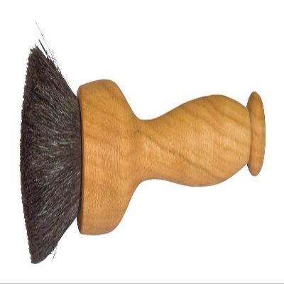 Redecker Dust Brush with Goat Hair Bristles and Oiled Beechwood Handle, 5-1/8-Inches, Black