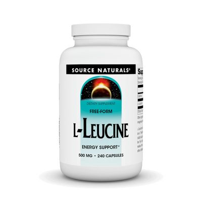 Source Naturals L-Leucine, Energy Support*, A Free Form Essential Amino Acid Supplement for Energy Support - 240 Capsules