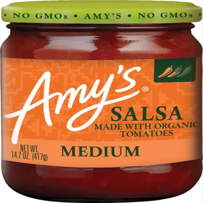 Amy's Salsa, Medium Salsa, Made With Organic Tomatoes, Gluten Free, Vegan Snacks, 14.7 Oz