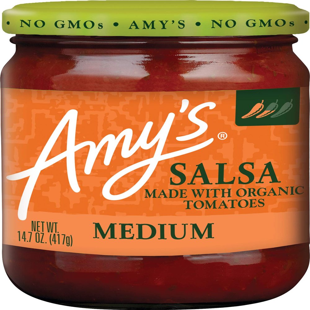 Amy's Salsa, Medium Salsa, Made With Organic Tomatoes, Gluten Free, Vegan Snacks, 14.7 Oz