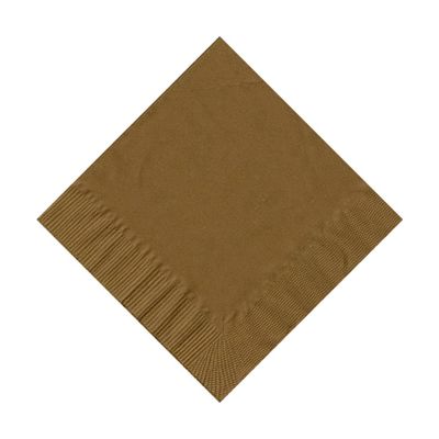 200 Gold (4 Pks of 50) 2 Ply 10 X 10" Plain Solid Color Beverage Cocktail Napkins