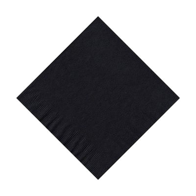 200 Black (4 Pks of 50) 2 Ply 10 X 10" Plain Solid Color Beverage Cocktail Napkins