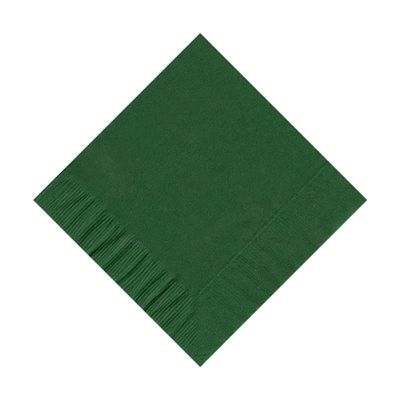 200 Hunter Green (4 Pks of 50) 2 Ply 10 X 10" Plain Solid Color Beverage Cocktail Napkins